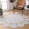 Safavieh 6 x 6 ft. Cape Cod Round Area Rug, Grey & Pink CAP230F-6R - alternate 4